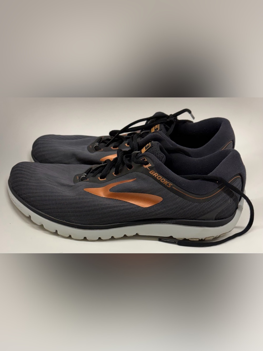 Brooks PureFlow 7 Men's Running Shoes Size 11 Grey Black Copper 110275-1D-045